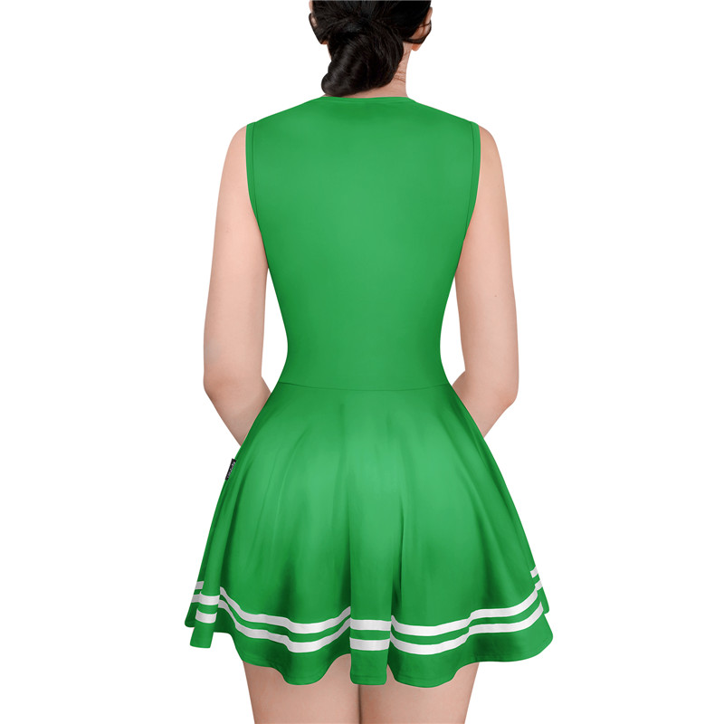 Cheer Mini Dress Dark Green - Image 5