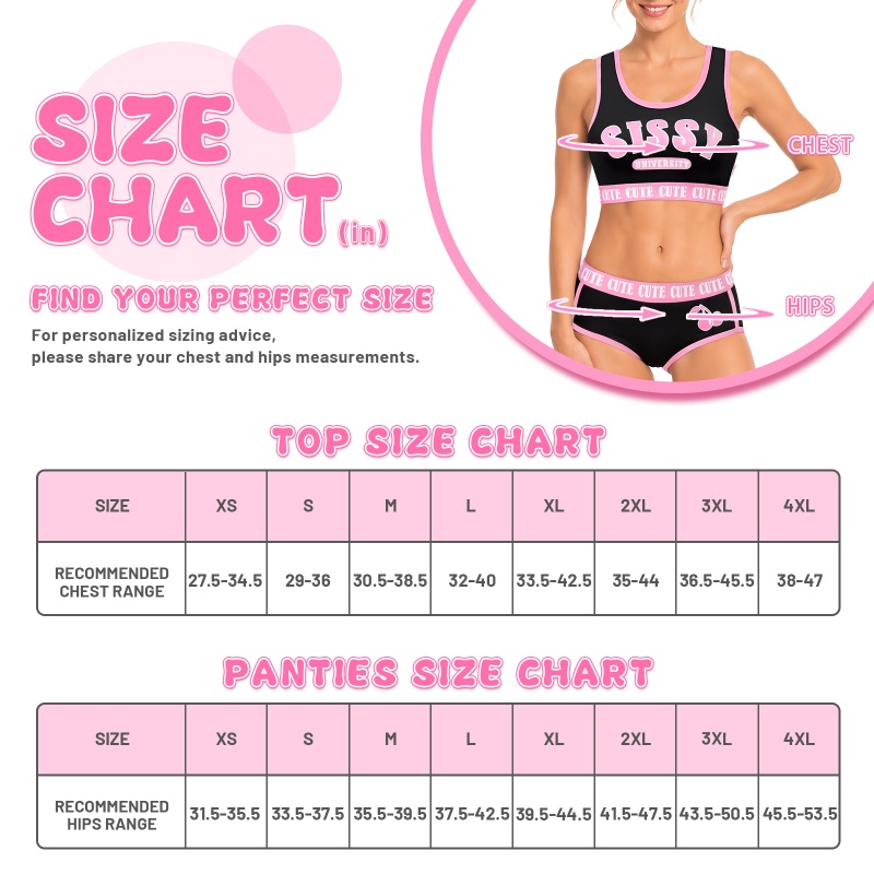 Sissy University Cotton Camisole and Panties Sports Bralette Set - Image 4