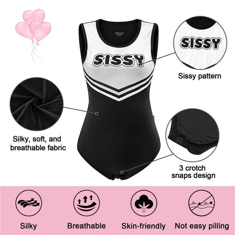Cheer Onesie Bodysuit Black - Image 5