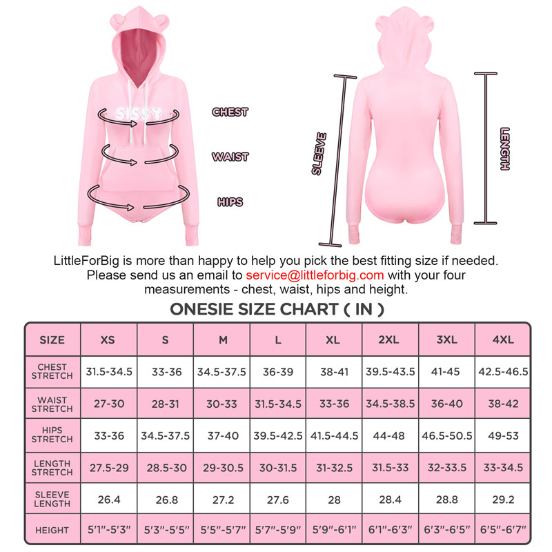 Cozy Bear Hoodie Sweatshirt Onesie Pink - Image 4