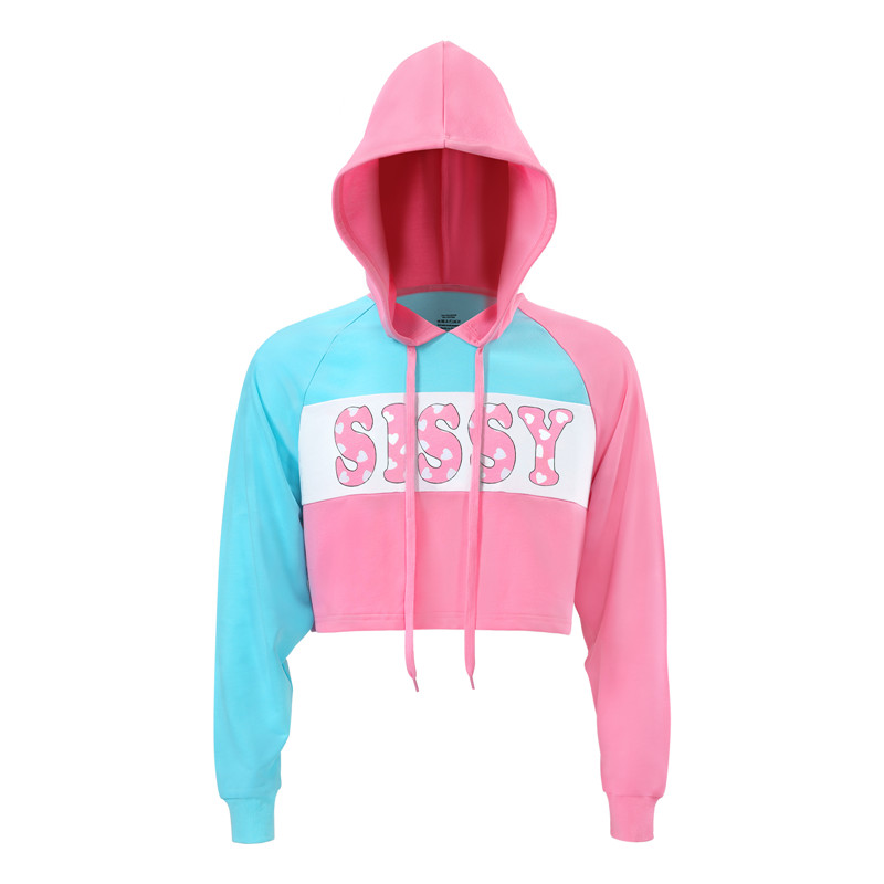 Pastel Cropped Hoodie Sweatshirt - Image 5