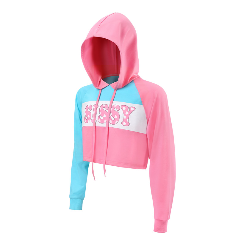 Pastel Cropped Hoodie Sweatshirt - Image 6