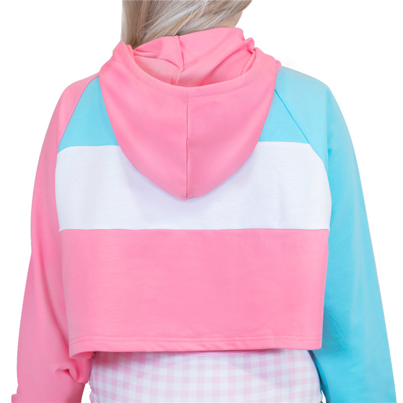 Pastel Cropped Hoodie Sweatshirt - Image 3
