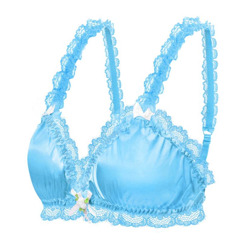 Sissy Lacy Frill Bralette Blue - Image 6