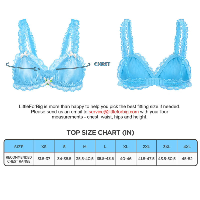 Sissy Lacy Frill Bralette Blue - Image 4