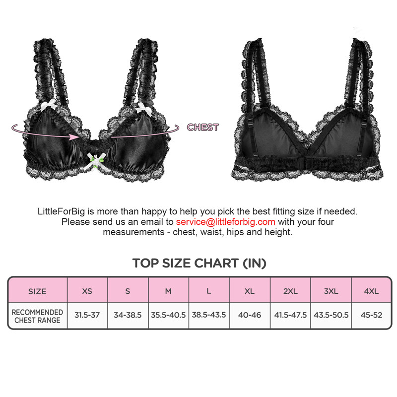Lacy Frill Bralette Black - Image 4