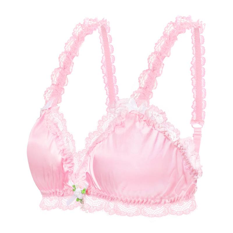 Sissy Lacy Frill Bralette Pink - Image 7