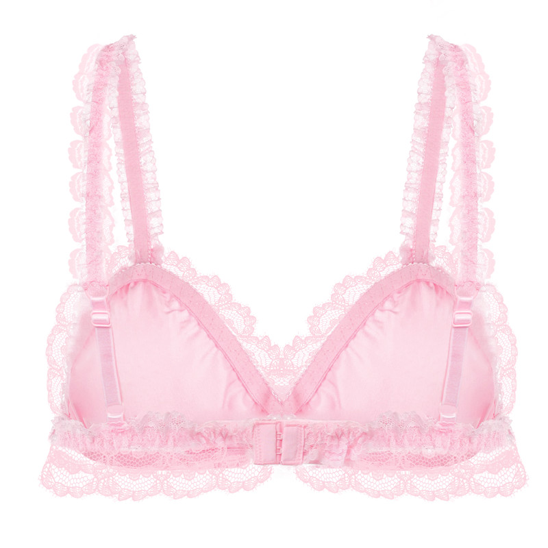 Sissy Lacy Frill Bralette Pink - Image 5