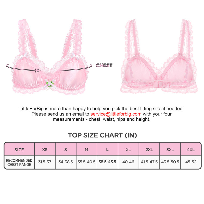 Sissy Lacy Frill Bralette Pink - Image 4