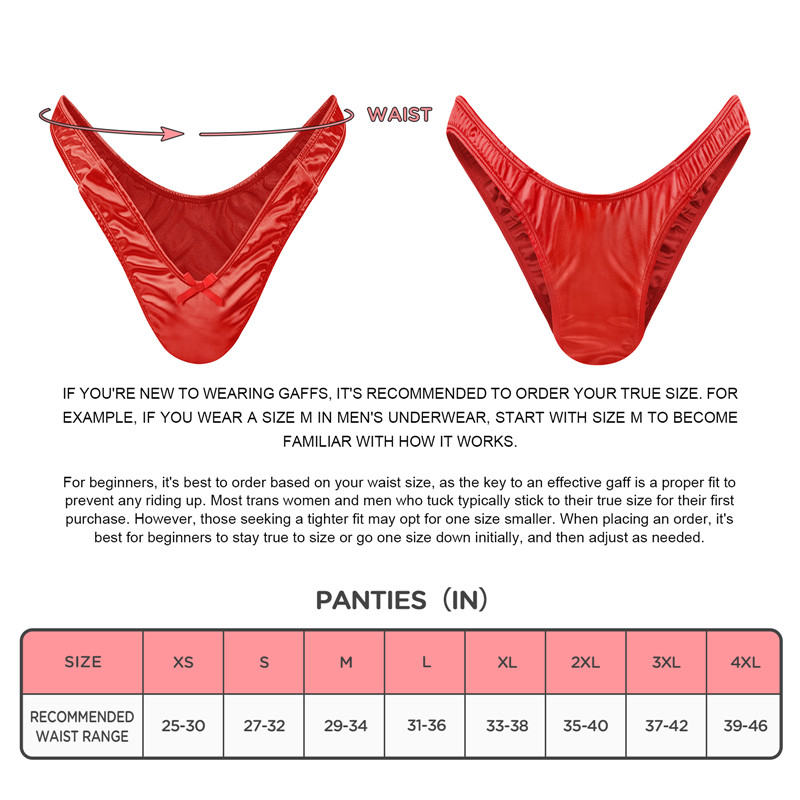 Little Secret Thong Tucking Gaff Panties Red - Image 4