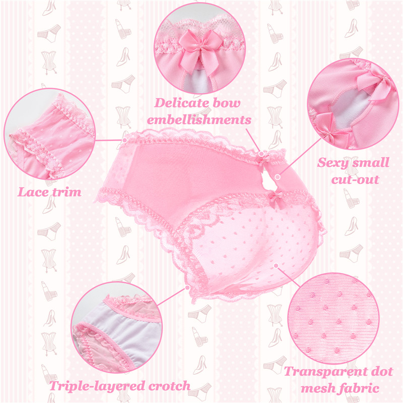 Sissy Cheeky Tucking Gaff Panties Pink - Image 9