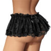 Lace Skirted Thong Panties Black