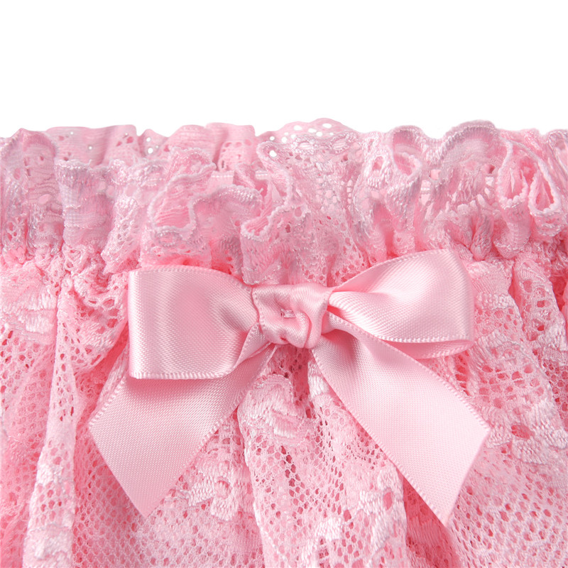 Lace Skirted Thong Panties Pink - Image 7