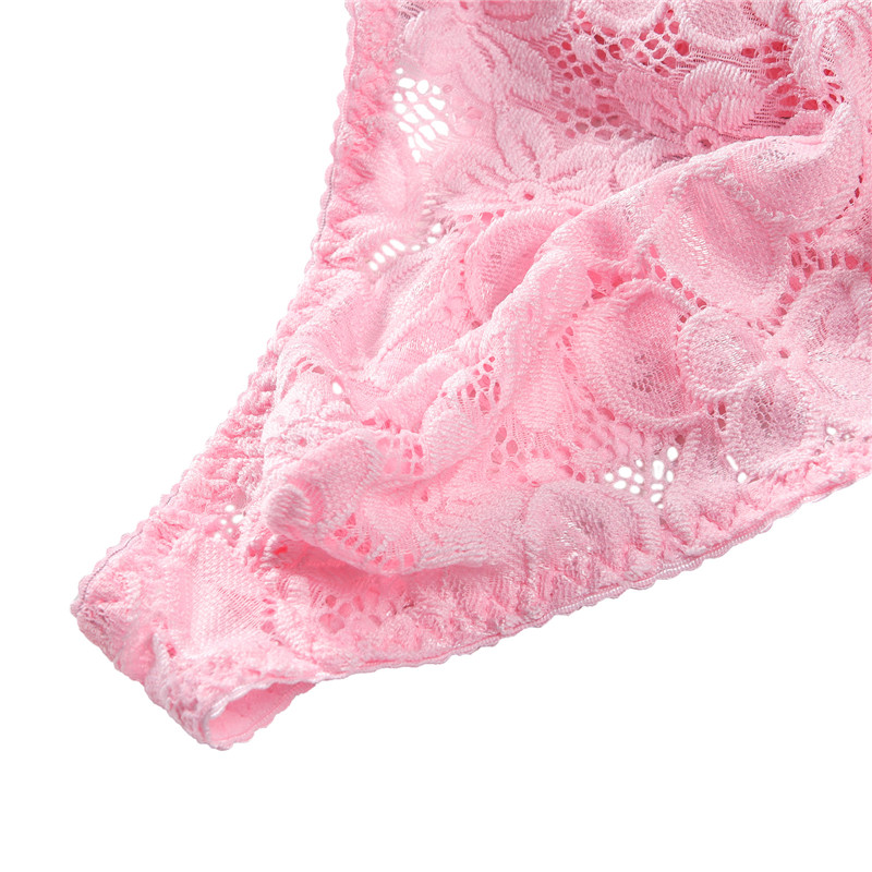Lace Skirted Thong Panties Pink - Image 9