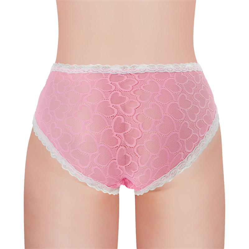 Pink Hearts Pattern Tucking Gaff Panties - Image 2