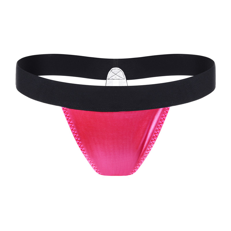 Wider Straps Thong Tucking Gaff Panties Hot Pink - Image 5