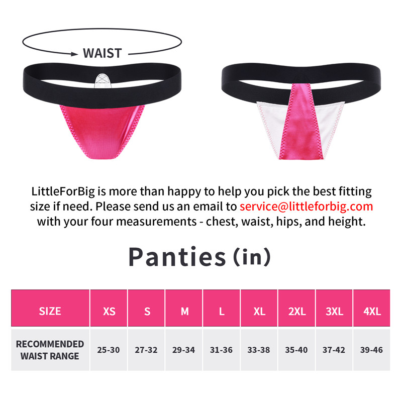 Wider Straps Thong Tucking Gaff Panties Hot Pink - Image 4