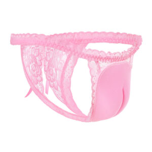 Camel Toe Tucking Gaff Thong Panties Pink