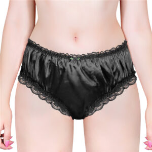 Lacy Frill Panties Black