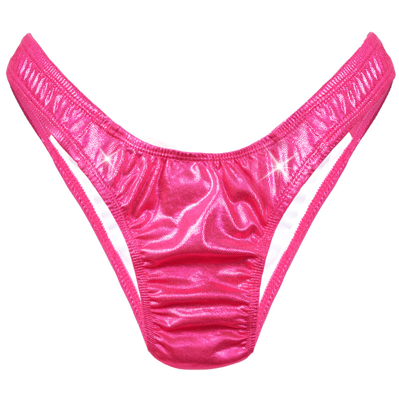 Little Secret Sparkle Metallic Tucking Gaff Panties Hot Pink - Image 8