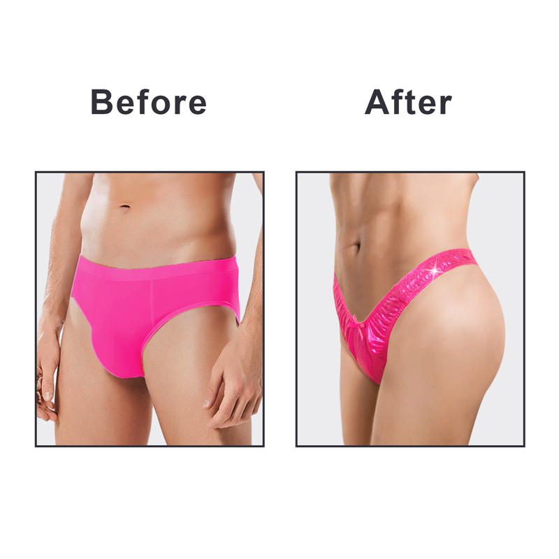 Little Secret Sparkle Metallic Tucking Gaff Panties Hot Pink - Image 5