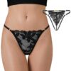 Doll Lace and Rhinestone Tanga Tucking Gaff Thong Panties