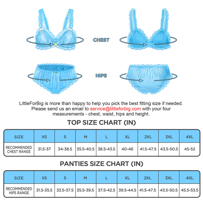 Sissy Lacy Frill Bralette Set Blue - Image 4