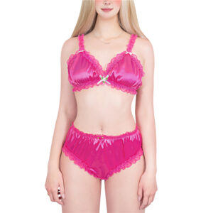 Lacy Frill Bralette Set Rose