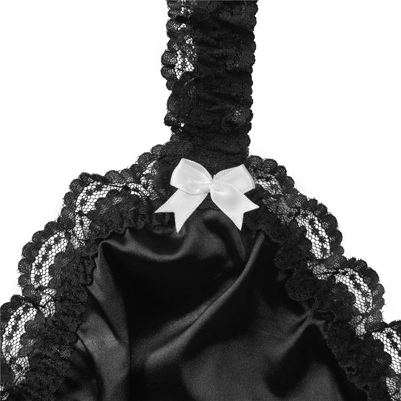 Sissy Lacy Frill Bralette Set Black - Image 8