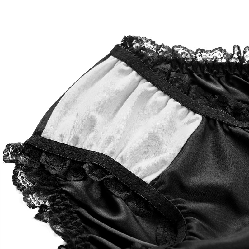 Sissy Lacy Frill Bralette Set Black - Image 10