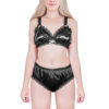 Lacy Frill Bralette Set Black