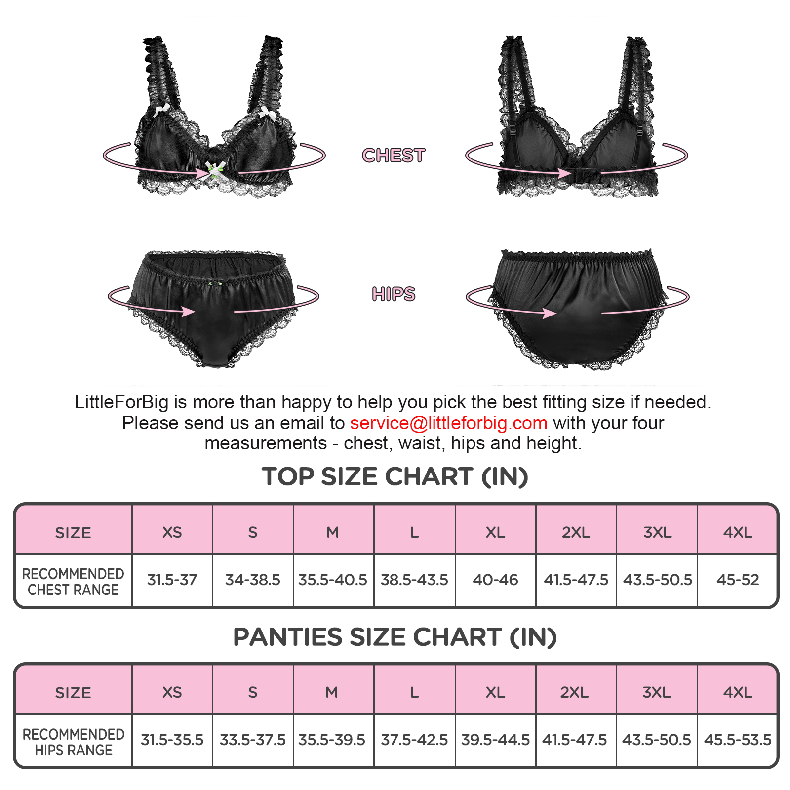 Sissy Lacy Frill Bralette Set Black - Image 4