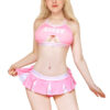 Cheer Sissy Bralette Skort Set Pink