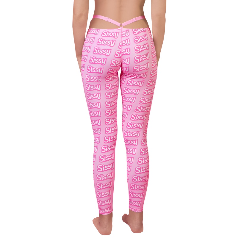 Y2K Thong Strap Camel Toe Pad Tucking Gaff Yoga Pants Leggings - Image 5