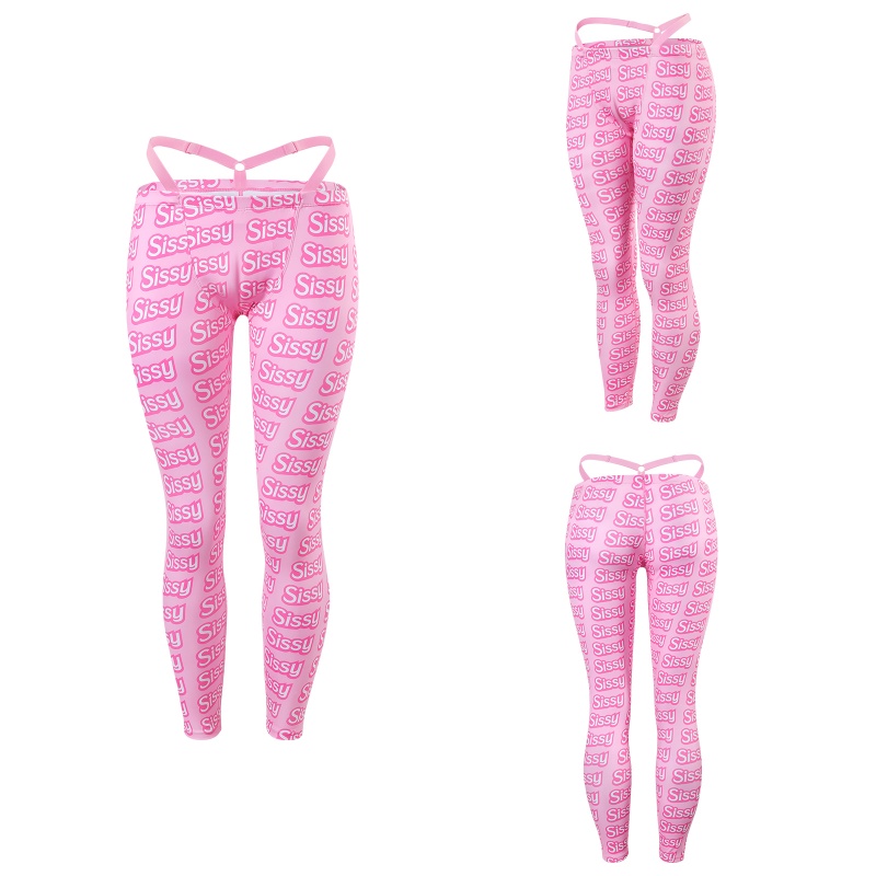 Y2K Thong Strap Camel Toe Pad Tucking Gaff Yoga Pants Leggings - Image 6