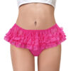 Lace Skort Tucking Gaff Thong Panties Hot Pink