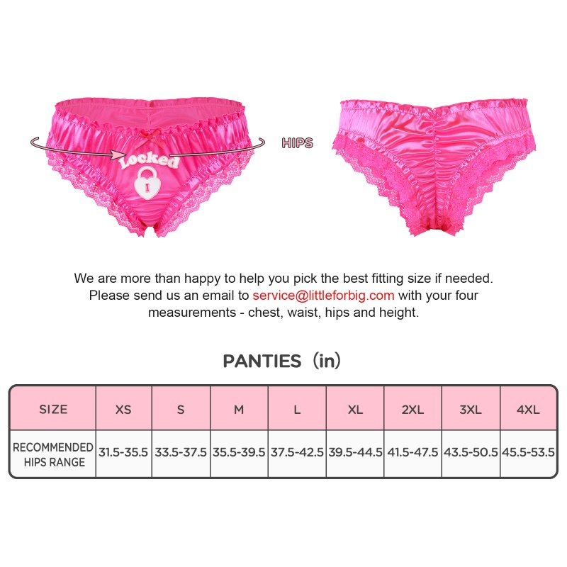 Chastity SissyUniversity Satin Lace Panties Hot Pink - Image 4