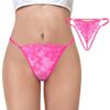 Doll Lace and Rhinestone Tanga Tucking Gaff Thong Panties Hot Pink