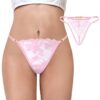 Doll Lace and Rhinestone Tanga Tucking Gaff Thong Panties Pink