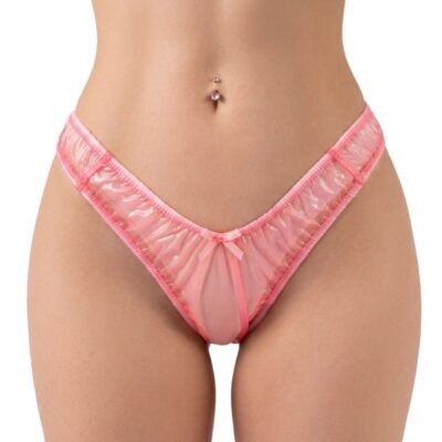 Little Secret See-through V-shape High Leg Plastic Thong Panties
