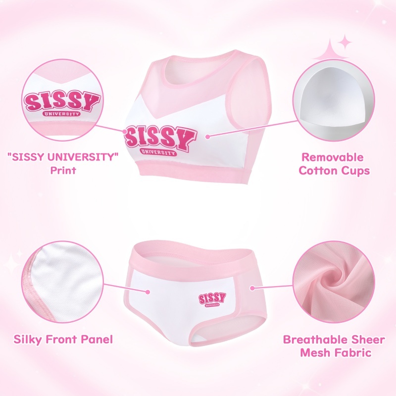 Cheer SissyUniversity Peekaboo Bralette Set - Image 6