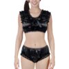 Satin SissyUniversiry Baby Bralette Set Black