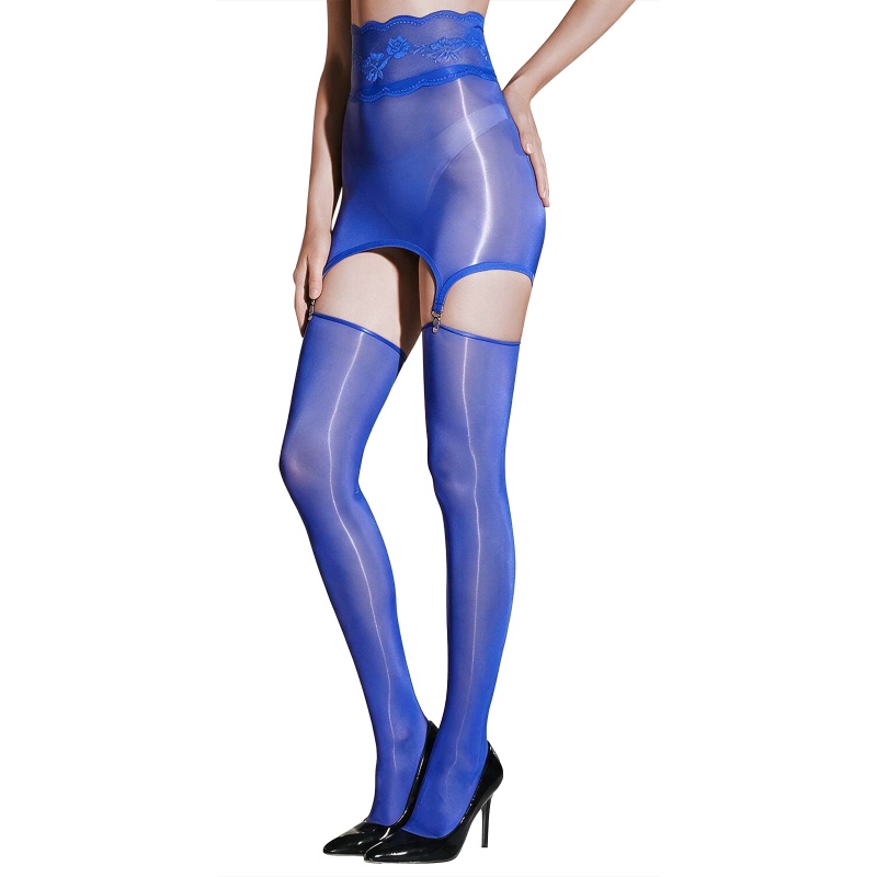SissyUniversity Lace Sheer Garter Skirt Stockings - Image 10