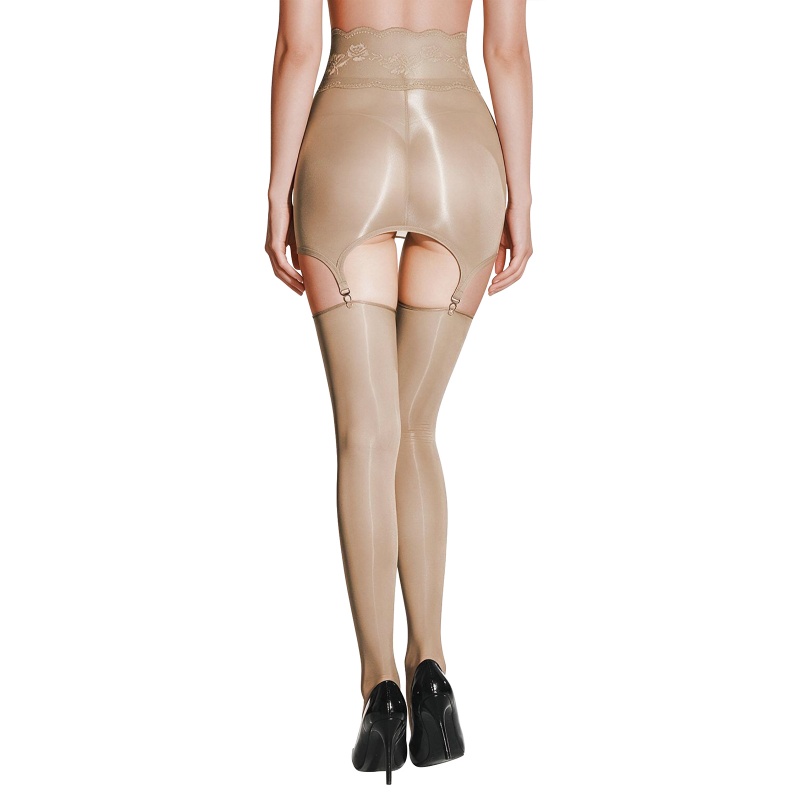 SissyUniversity Lace Sheer Garter Skirt Stockings - Image 27