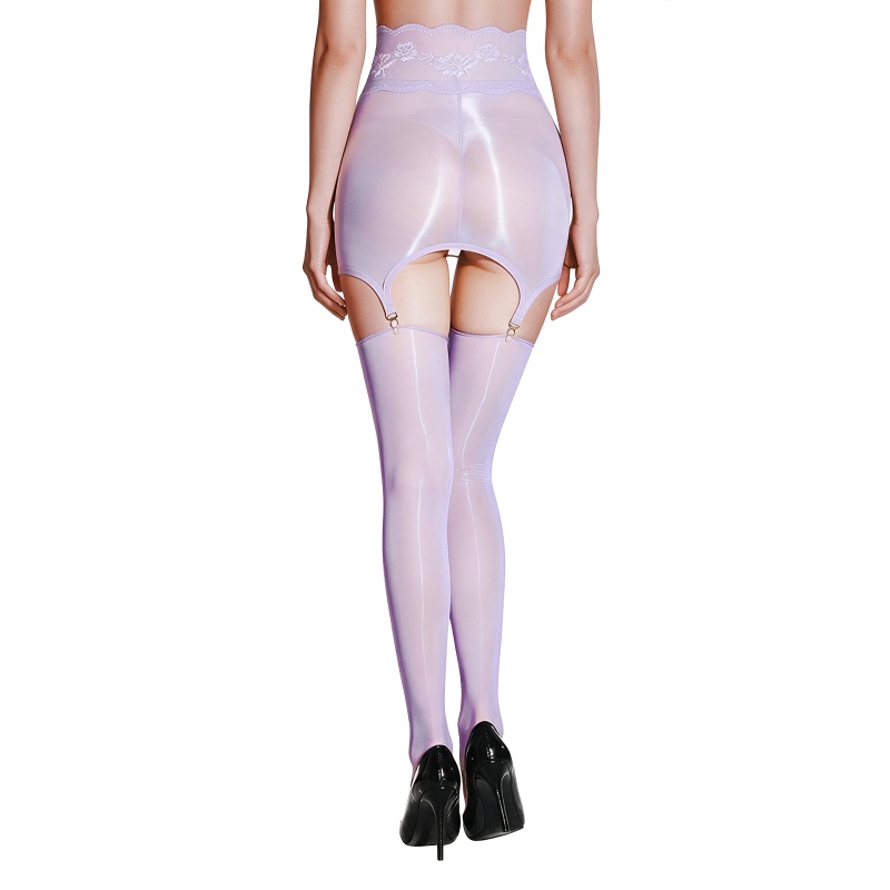 SissyUniversity Lace Sheer Garter Skirt Stockings - Image 58