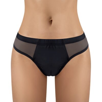 Camel Toe Tucking Gaff Brazilian Cheeky Panties Black