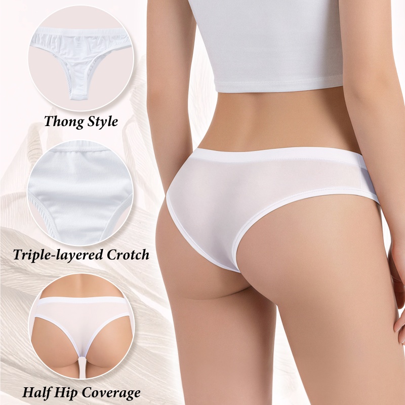 Tucking Gaff Brazilian Cheeky Panties White - Image 2
