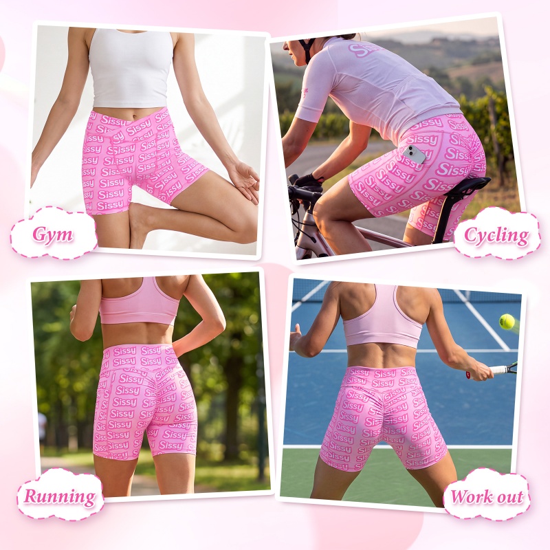 SissyUniversity High Waisted Camel Toe Insert Tucking Gaff Yoga Shorts Leggings - Image 7