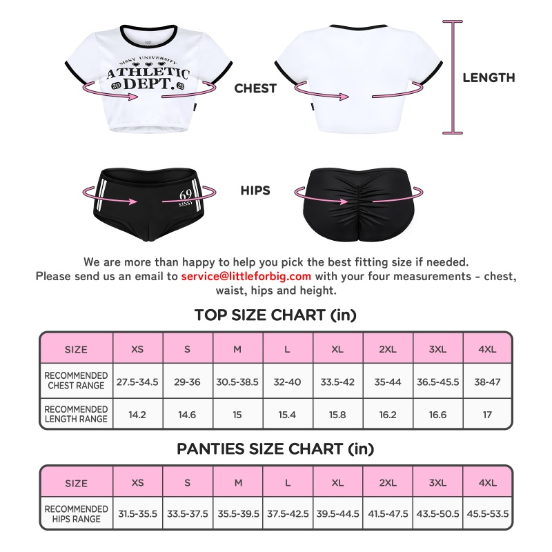 SissyUniversity Varsity Gym Camel Toe Tucking Gaff Shorts Set Black - Image 4