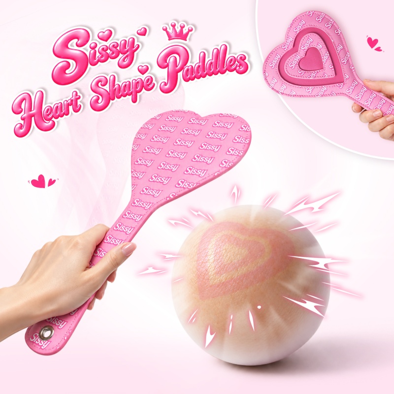 SissyUniversity Faux Leather Sissy Heart-shaped Paddle - Image 9